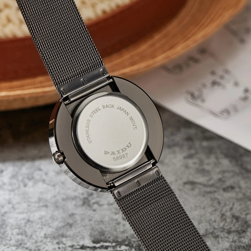 Minimalist Unisex Watch for Men Women Couple Simple Style Creative Dial Quartz Wristwatch Male Female Unique Pointer Wrist Clock