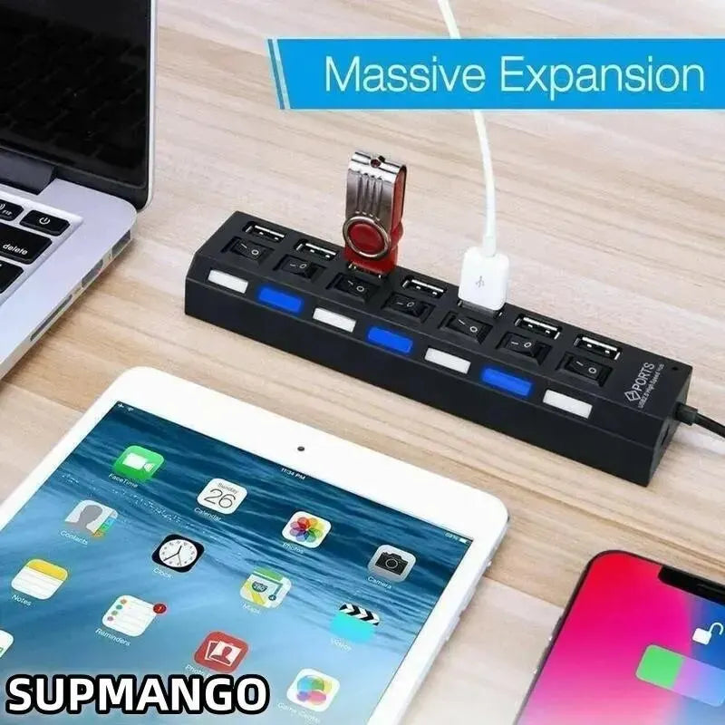 USB Hub Hub USB Adapter Multi Ports Use Power Adapter Extensor USB 2.0 PC Computer Accessories Switch USB For Laptop