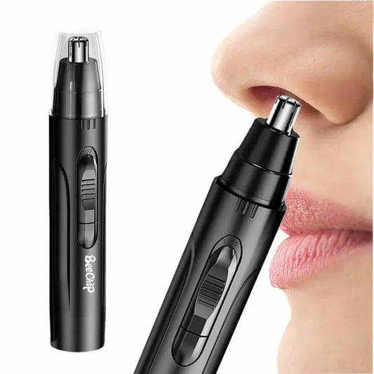 Black Electric Nose Hair Trimmer For Men And Women Available With Low Noise High Torque High Speed Motor Washable Nasal Hair